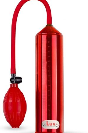 LeLuv Easyop 2.25 Inch by 9 Inch Cylinder Penis Pump Red Bgrip Ball Handle