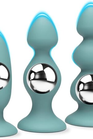 Anal Butt Plug Sex Toys - 3PCS Premium Silicone Weighted Anal Plugs Anal Beads Anal Training Sets, Prostate Massager Female Male Anal Sex Toys, Anal Dildo Adult Sex Toys & Games, Sex Novelties