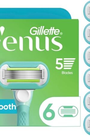 Gillette Venus Extra Smooth Womens Razor Blade Refills, 6 Count, Designed for a Close, Smooth Shave
