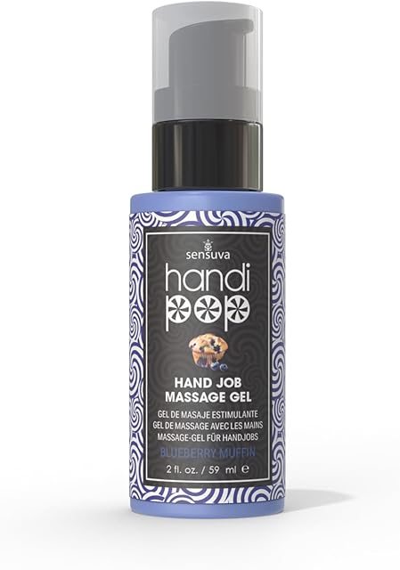 Handipop Edible Massage Gel | Hand Job Gel (Blueberry Muffin, 2 fl. oz.)