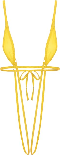 Women's Extreme Mini Sling Shot Lingerie Micro Bikini Set Sexy See Through Mesh Swimsuit