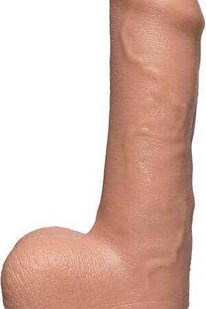 Doc Johnson The D - Uncut D - 7 Inch with Balls - FIRMSKYN - 7" Long and 1.75" Wide - Suction Cup Base - O-Ring Harness Compatible Dildo, Vanilla
