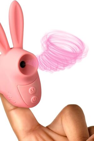 Finger Sunction Vibrator, Clitoral Sucking Rabbit Vibrater Sextoy for Woman, Female Lips Cunnilingus Oral Sex Toys, Small Clit Vibe 3 Speeds and 5 Patterns of Suction [Made in USA]