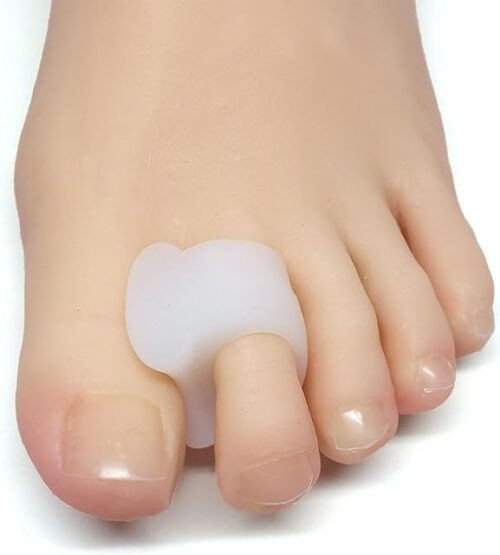 ZenToes Gel Toe Separators for Overlapping Toes, Bunions, Big Toe Alignment, Corrector and Spacer - 4 Pack (White)