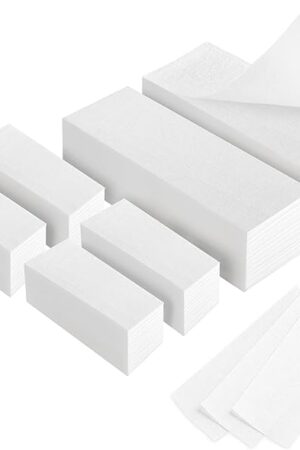 600-Count Non Woven Wax Strips, 2 Size Body and Facial Epilating Wax Strips Paper for Hair Removal, Beauty Waxing Strips for Leg Face Chest Back and Bikini