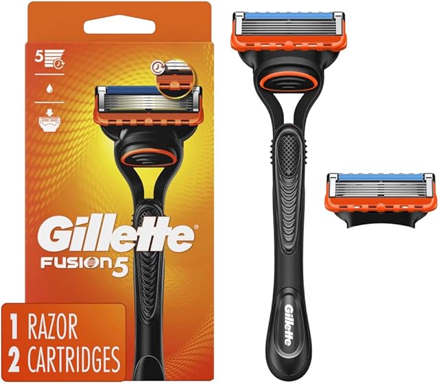 Gillette Fusion5 5-Blade Razor for Men, Handle + 2 Blade Refills