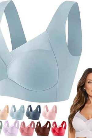 Jeadora Bras for Older Women, Seamless Sexy Push Up Wireless Bra, Posture Correcting Wireless Seamless Senior Bra