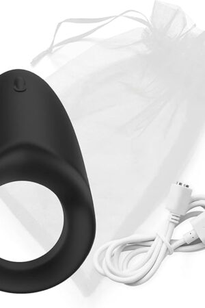 Doctor Loves Zinger+ Travel Size Rechargeable Super-Slim Micro Vibrating Cock Ring, Black (DL-RR-1)