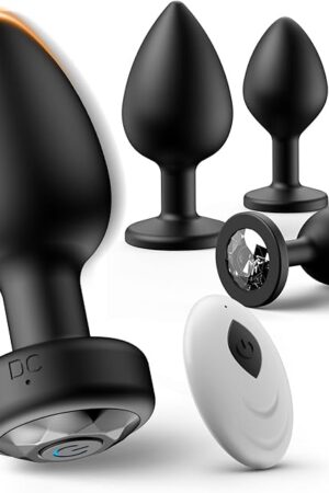 Anal Plug Vibrating Butt Plug, 4PCS Silicone Adult Sex Toys Anal Plugs,Remote Control Vibrators with 10 Vibrating Modes, Adult Sex Toys & Games for Woman Men Couples Anal Vibrator Prostate Massager
