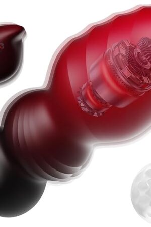 Adult Sex Toys for Men Vibrating Butt Plug Anal Plug, 2-in-1 Vibrator Prostate Massager with Powerful 7 Modes P-Spot & Perineal Massage, Male Sex Toy with Remote Control Couple Adult Sex Toys & Games