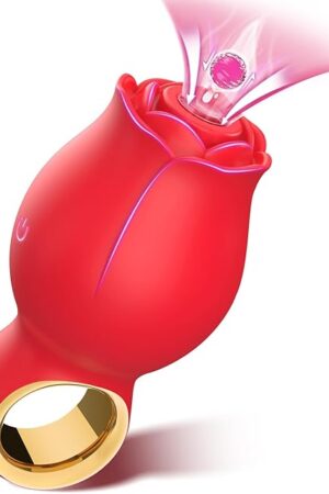 Vibrator Rose Sex Toy for Woman - Female Sex Toys Sucking Nipple Vibrator with 9 Sucking Modes, USB Rechargeable & Smooth Touch Clitoral Stimulator, Rose Adult Sex Toys for Couples Oral Sex Pleasure