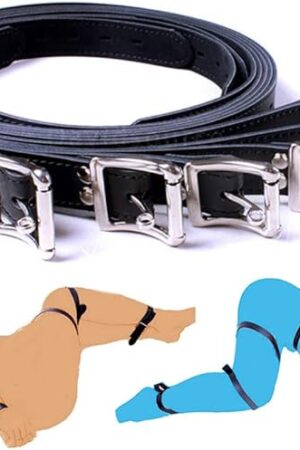 Body Combination Restraint Leather Belt - Davidsource 7 Pieces/Set Faux Leather Black Belt Body Combination Bondage Restraint Straps SM Binding Kit