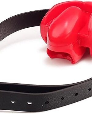 Ball Gag Silicone Soft Mouth Sex Balls with Adjustable Bondage Strap Ballgag for SM Adult Fetish Restraint Kit (Red)