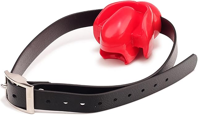 Ball Gag Silicone Soft Mouth Sex Balls with Adjustable Bondage Strap Ballgag for SM Adult Fetish Restraint Kit (Red)