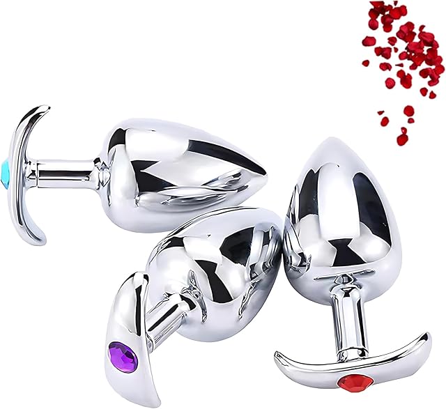 Anal Plug Trainer Kit 3PCS | Stainless Steel Butt Plug Set for Anal Training & Stimulation | Adult Anal Sex Toys for Men & Women