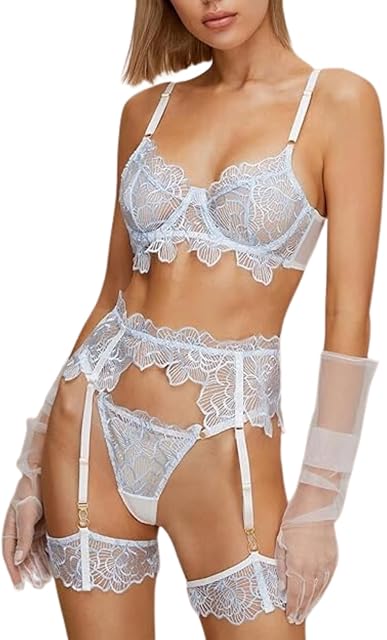 Elegant Classy Lingerie Set, Blue Bridal Lingerie, Honeymoon Nightwear, Luxury Lingerie