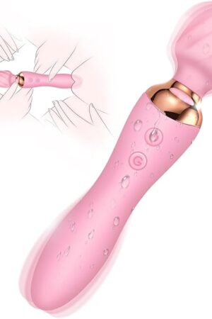 Wand Vibrator Adult Sex Toy - Clitoral Stimulator Anal Nipple G Spot Vibrators,24 Patterns Speeds Magic Quiet Dual Massager & Waterproof,Female Vibrator Sex Toy Sexual Pleasure Tools for Gifts Women