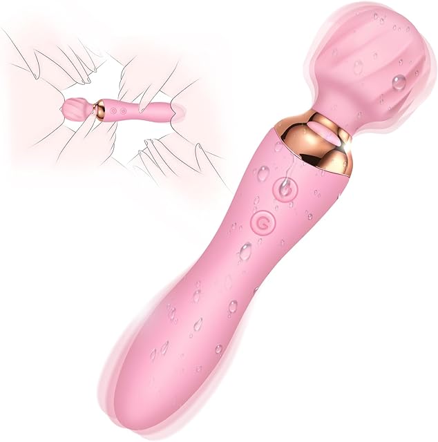 Wand Vibrator Adult Sex Toy - Clitoral Stimulator Anal Nipple G Spot Vibrators,24 Patterns Speeds Magic Quiet Dual Massager & Waterproof,Female Vibrator Sex Toy Sexual Pleasure Tools for Gifts Women