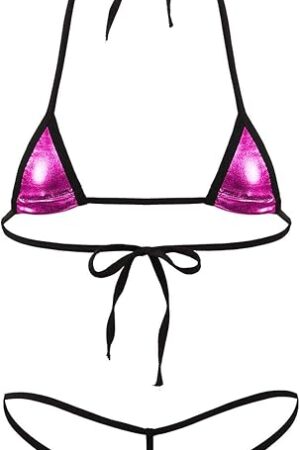 Womens Sexy Lingerie Set Haltered Bra Top with G-String Thongs Underwear Monokini Swimsuit
