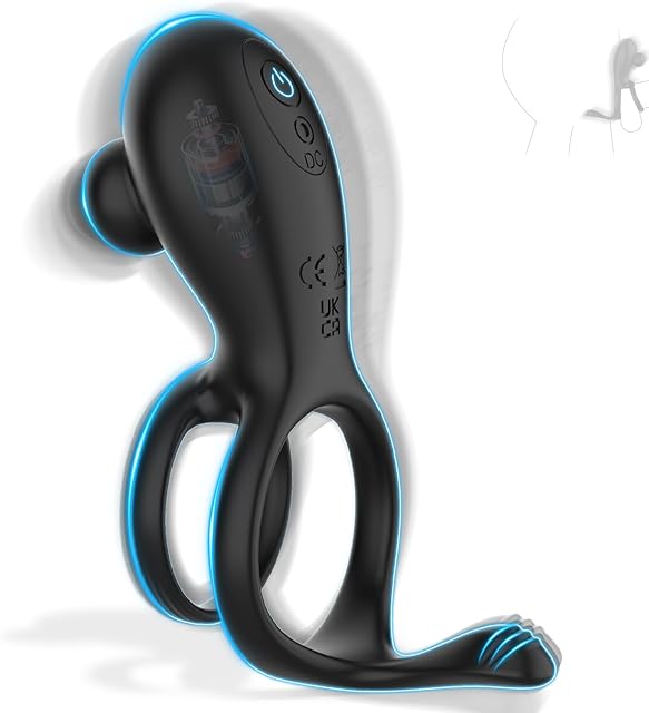 Vibrating Cock Ring Sex Toys for Men with Clitorals Stimulator-FOXWAND Mens Penisring,Octopus Dual Cock Ring Vibrators,10 Vibrations,2 in 1 Penis Ring Vibrator,Long Lasting Stronger for Male Female