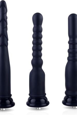 Hismith Silicone Anal Dildo with KlicLok System, 3pcs Anal Initiation Kit for Beginners