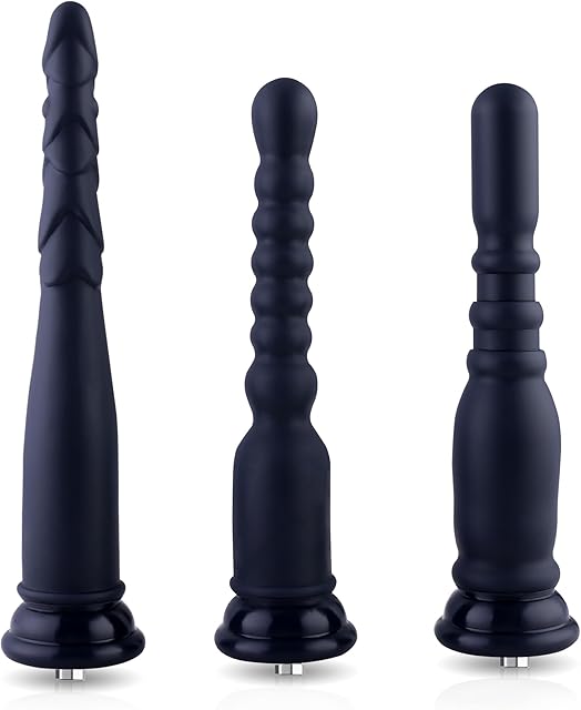 Hismith Silicone Anal Dildo with KlicLok System, 3pcs Anal Initiation Kit for Beginners