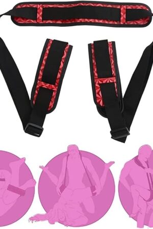 Adult Sex Toys Plush Leather Handcuffs Collars,Bed Ties Restraints Neck to Wrist Restraints Rope kit,Adjustable Bondage Gear & Accessories,Couple SM Sex Game Tool Yoga Sweater S30, Black