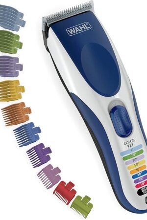 Wahl Color Pro Cordless Rechargeable Hair Clipper & Trimmer ? Easy Color-Coded Guide Combs - for Men, Women, & Children ? Model 9649P