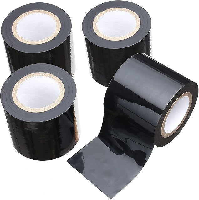 Fetish SM Adult Toy Sex Restraint Bondage Tape Static Electrostatic Tape (4 PCS-Black)