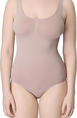 Womens Seamless Shapewear, Tummy Control Bodysuit, Firm Control Full Coverage Body Shaper