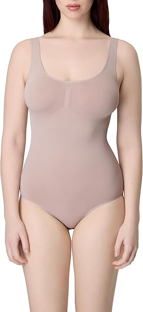 Womens Seamless Shapewear, Tummy Control Bodysuit, Firm Control Full Coverage Body Shaper