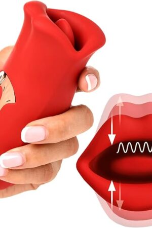 Vibrator Cunnilingus Tongue Licking Adult Sex Toy for Women G Spot Oral Nipples Clit Anal Sucker Vibe Clitoral Stimulator [Made in America]