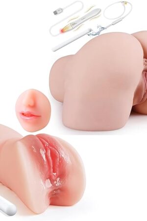 3 in 1 Male Masturbator,Sex Doll,19.84LB Life-Sized Sex Doll Ass Male Masturbator &Drying Stick& Heating Rod&Sex Doll Douche Washer Hose