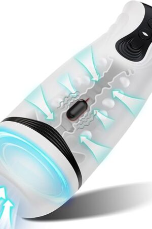 ALSHENUS Automatic Sucking Male Masturbator with 10 Vibration & 4 Sucking Modes, 5-inch Channel Penis Trainer Pump Adult Male Sex Toy for Penis Stimulation, Autoblow Adult Sex Toy & Game