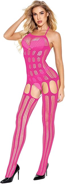 Women Fishnet Bodystocking Lingerie Sexy Babydoll Flexible Teddy Sleepwear Bodysuit Stretch Body Stockings