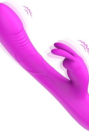 Vibrator for Women, Little Lucky Sex Toy Rabbit Thrusting G-Spot Vibrator, Body-Safe Silicone IPX6 Waterproof with 3x7 Vibration Modes Dildo for Couples