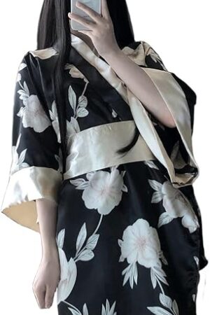 Japanese kimono women's sexy lingerie dress anime role-playing costume set