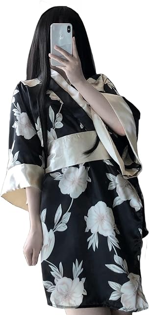 Japanese kimono women's sexy lingerie dress anime role-playing costume set