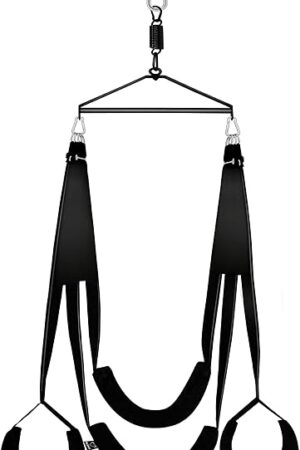 BELSIANG Adult Sex Swing,360 Degree Spinning Ceiling Indoor Swing, Sex Swivel Sling Set with Premium Paint Stand and Widened Thick Comfortable Toys for Couples(Ultimate Enhanced)