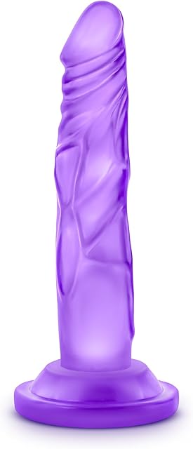 Eden Adult Sex Toys for Men Women Gay - 5.75 Inch Realistic Small Dildo with Strong Suction Cup - Harness Compatible Anal Dildo for Beginners - Lifelike Penis for G-Spot Stimulation & Pegging - Purple