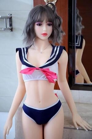 Feet Standing for Man Sex Toy with Built-in Metal Skeleton Sex Doll Jelly Breasts Soft Skin Texture Sex Dolls and 5FT Realistic Female Torso for Men 60LB