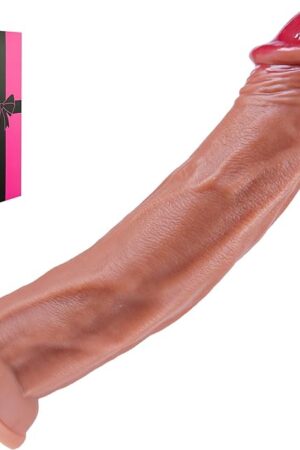 23" Diameter Extra Wide Thick Giant Ultra Realistic Dildo for Women, 12 Inch Soft Liquid Silicone Long Anal Dildo with Suction Cup,Fat Large G-Spot Shower Lifelike Prostate Dildos Sex Toy for Gay Men