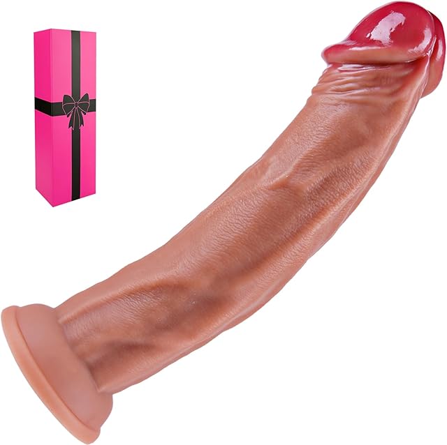 23" Diameter Extra Wide Thick Giant Ultra Realistic Dildo for Women, 12 Inch Soft Liquid Silicone Long Anal Dildo with Suction Cup,Fat Large G-Spot Shower Lifelike Prostate Dildos Sex Toy for Gay Men