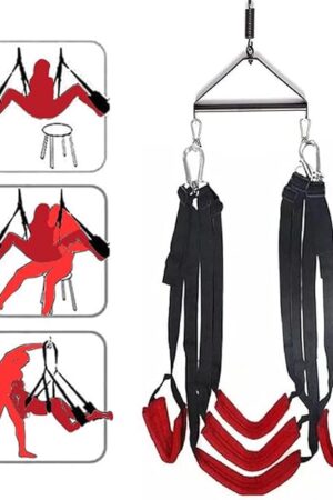 Ceiling Sex Swing with Stand Adult Sex Furniture for Bedroom Ceiling Sex Swivel Swing Bondage Kit Sex Toy Couple BDSM Furniture Accessories Restraint Hammock Harness Straps Adult Chair A1
