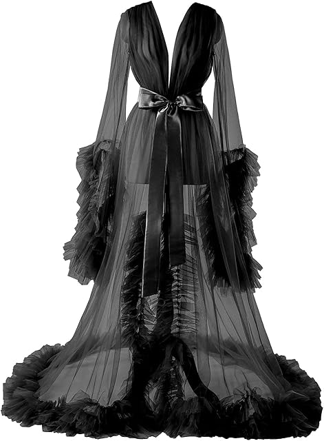 Women's Maternity Robe Dress for Photoshoot Illusion Wedding Scarf Party Nightgown bridal robe for women