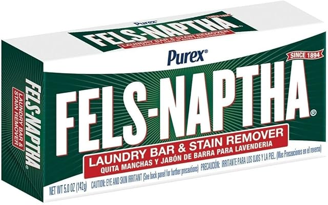 Fels Naptha Laundry Soap Bar & Stain Remover - Pack of 2, 50 Oz per bar