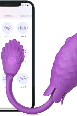 APP Remote Control G Spot Vibrator with Rotating Massage Beads, Long Distance 9 Vibrating Modes Couple Vibrators Rechargerable Waterproof Female Sex Toys for Women and Couple