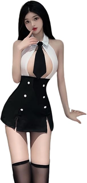 Women's Sexy Cosplay Lingerie Set Office Secretary Uniform Naughty Teacher Costume Short Skirt With Socks