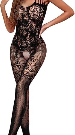 Fishnet Bodysuit Fishnet Bodystocking Nylon Sexy Lingerie for Women Full Body Stocking Baby-Doll Lingerie for
