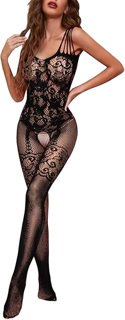 Fishnet Bodysuit Fishnet Bodystocking Nylon Sexy Lingerie for Women Full Body Stocking Baby-Doll Lingerie for